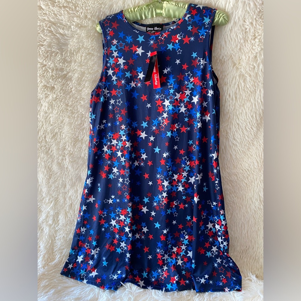 Dress Works Starry 4th of July Dress NWT